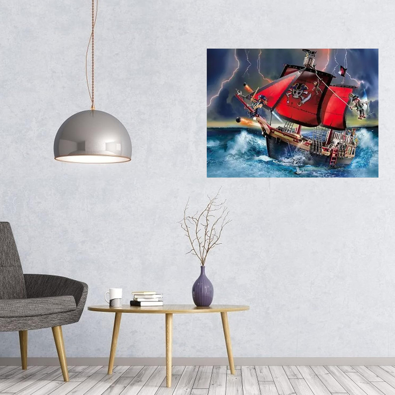 MALOWANIE PO NUMERACH OBRAZ Z RAMĄ  DIY ZESTAW PĘDZLE FARBY PŁÓTNO 40x50 (7)