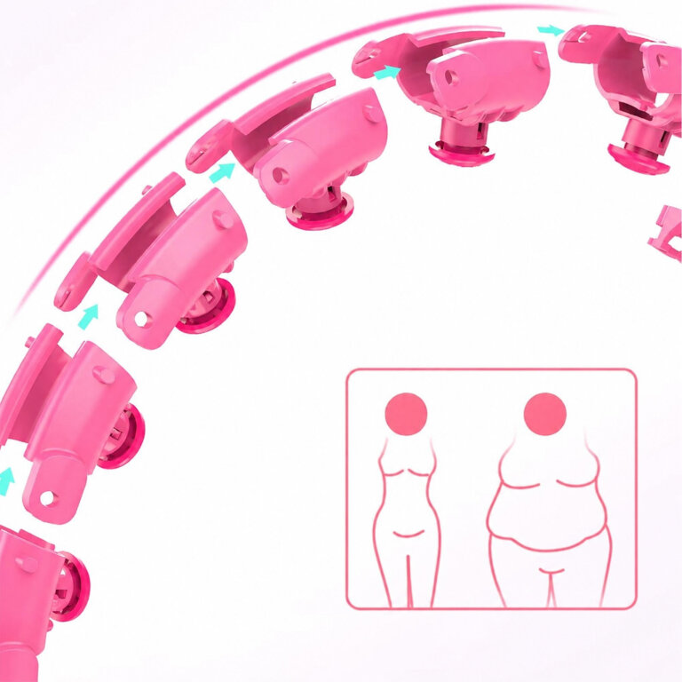 Hula Hop Hulahop z Obciązeniem i Wypustkami Odchudzające Plus Size Składane (5)