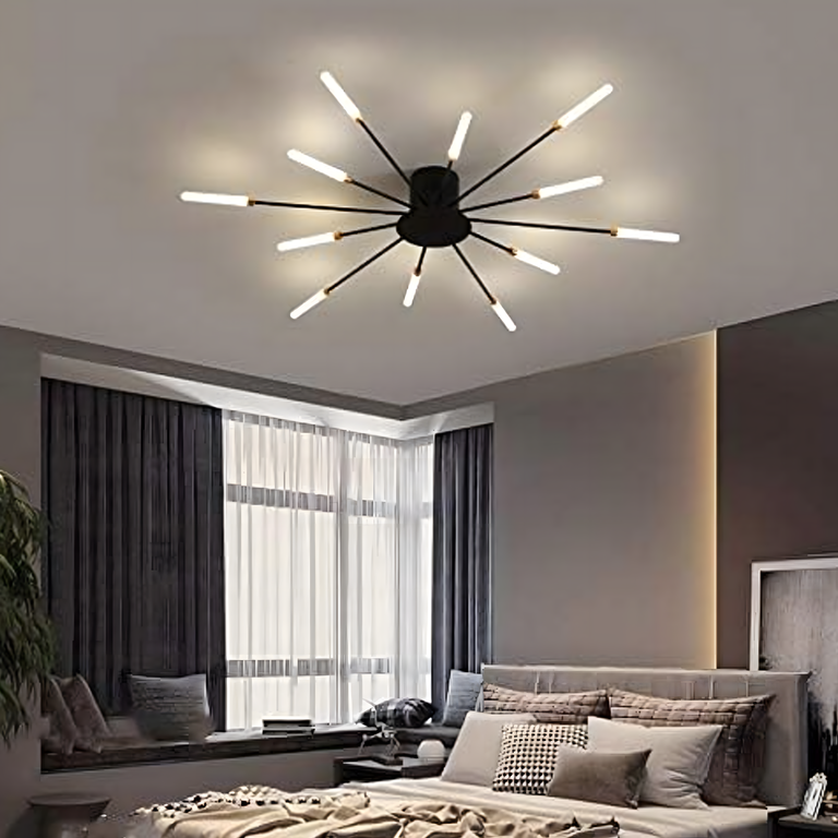 Lampa Sufitowa Led Żyrandol Fajerwerki Nowoczesna do Salonu Jadalni 12W (9)
