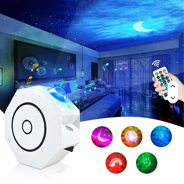 Projektor Gwiazd Rzutnik Nieba Lampka Led Nocna Relaksacyjna + Pilot (7)