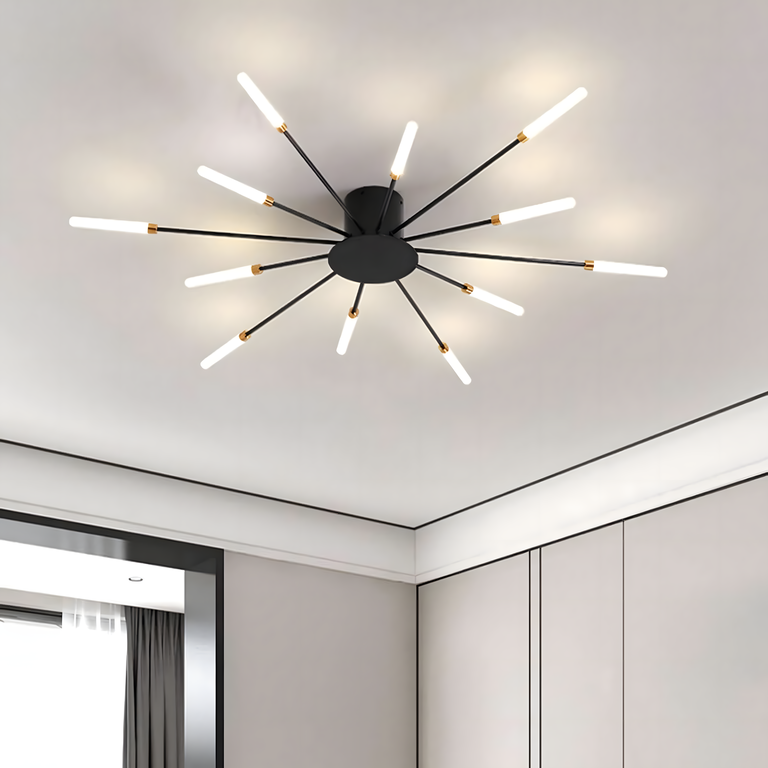 Lampa Sufitowa Led Żyrandol Fajerwerki Nowoczesna do Salonu Jadalni 12W (12)