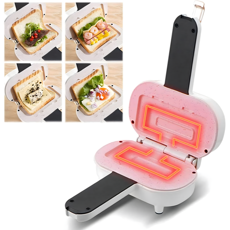 Toster Opiekacz do Kanapek Tostów Sandwich 700W Nieprzywierająca Powłoka (4)