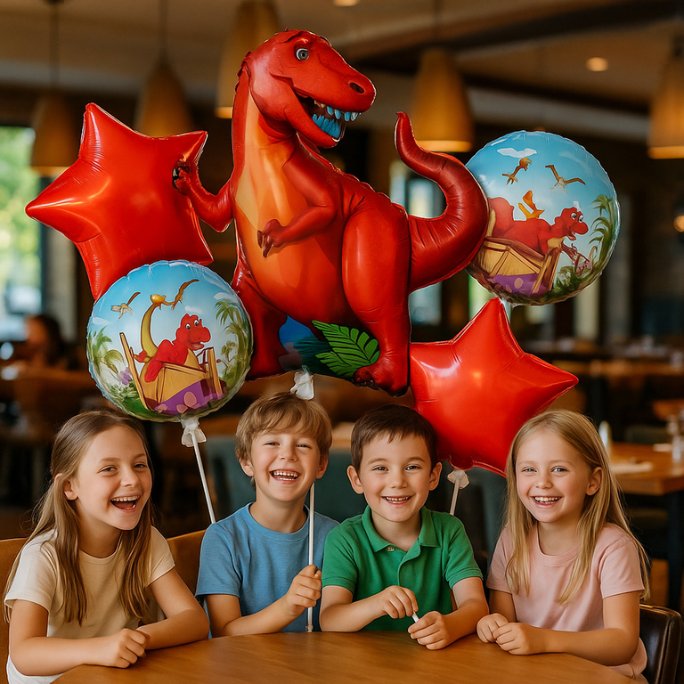 Zestaw Balonów Urodzinowych Dinozaur na Urodziny Urodzinowe Przyjęcia 5 szt (7)