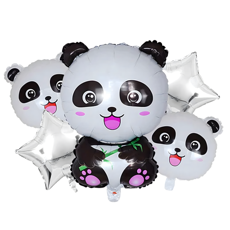 Zestaw Balonów Urodzinowych Panda Zwierzęta na Urodziny Przyjęcia 5 szt (1)