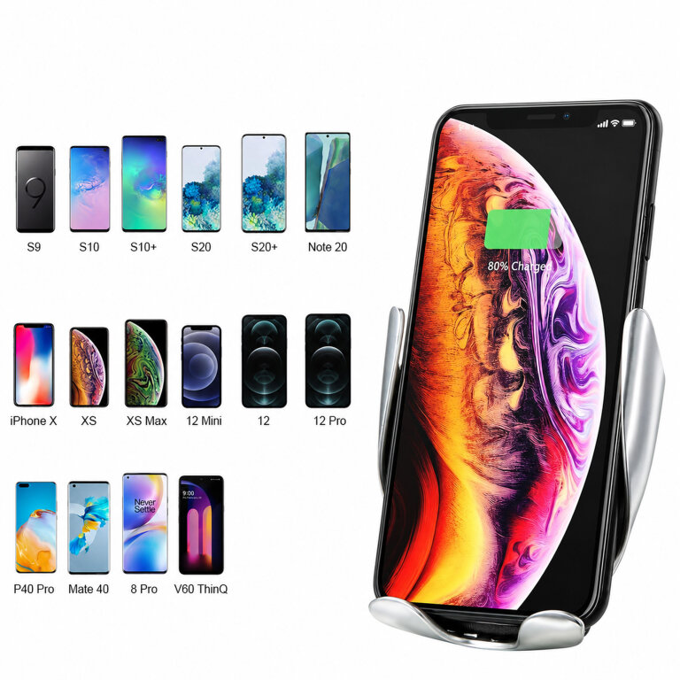 Uchwyt Na Telefon Grawitacyjny Ładowarka Indukcyjna Do Kratki Nawiewu 10W (10)