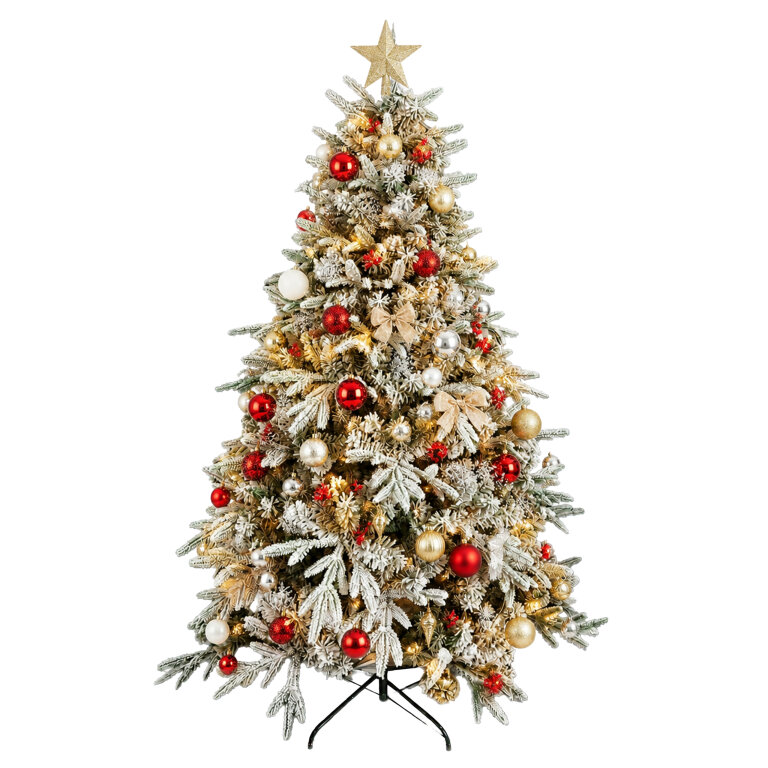 Choinka Mocno Ośnieżona Sztuczna Świerk Gęsta Żywa Stojak 220cm Premium (3)