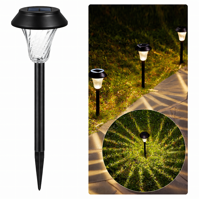 Zestaw Lamp Lampy Ogrodowe Solarne Wbijane Wodoodporne 41cm Zewnętrzne 6szt. (6)