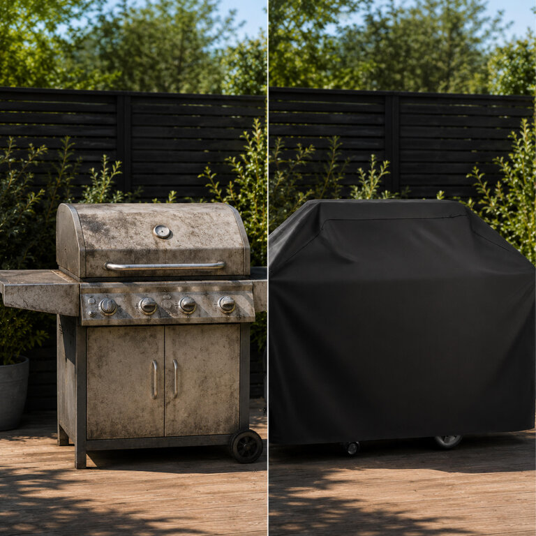 Pokrowiec Plandeka na Grila Wodoodporny Duży Osłona na Grill 145x117x61cm (9)