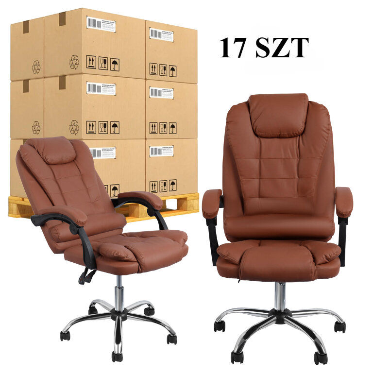 17x Fotel Biurowy Krzesło Biurowe Obrotowy Ergonomiczny do Biura Gabinetu  (1)