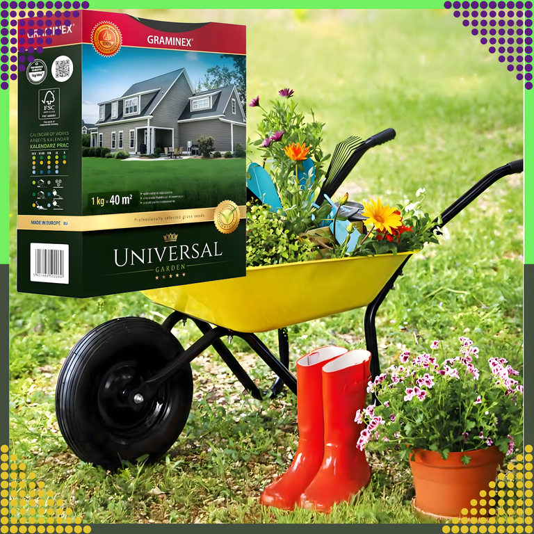 Premium Trawa Nasiona UNIVERSAL Mieszanka Uniwersalna 1kg 40m Odporna (4)
