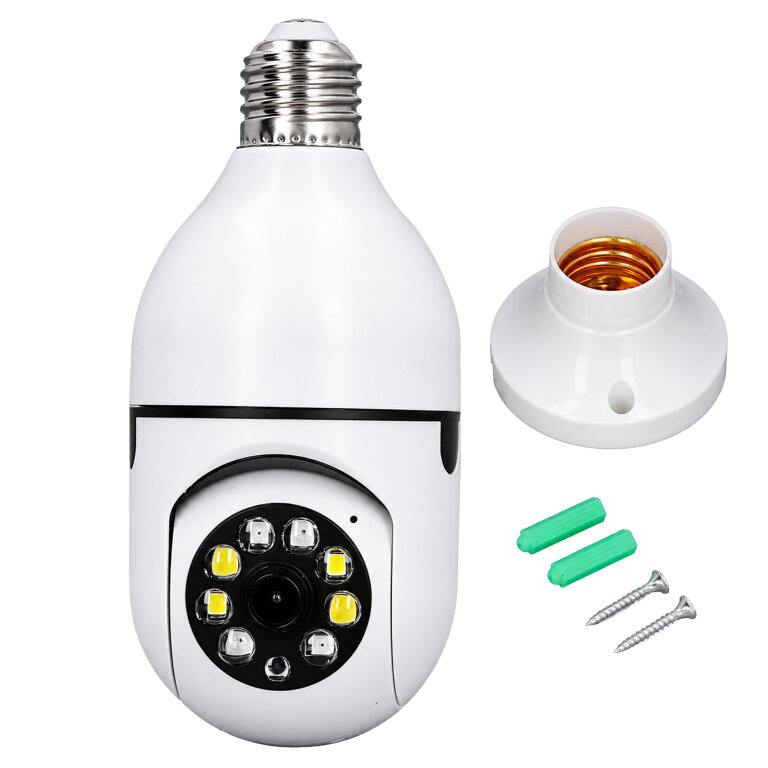 Kamera IP Bezprzewodowa WiFi Żarówka E27 30W do Monitoringu Domu Niania  (2)