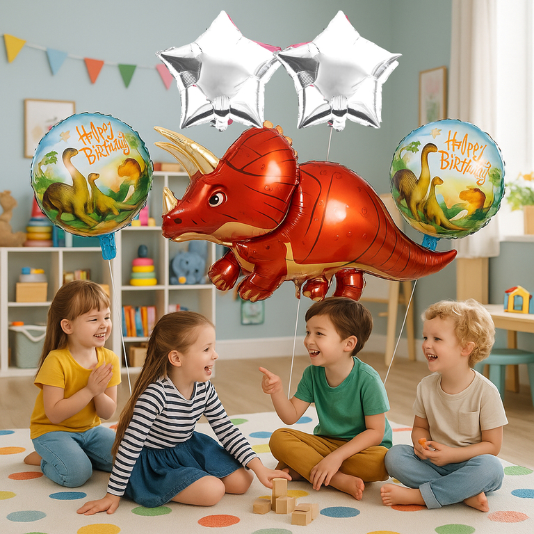 Zestaw Balonów Urodzinowych Dinozaur na Urodziny Urodzinowe Przyjęcia 5 szt (9)