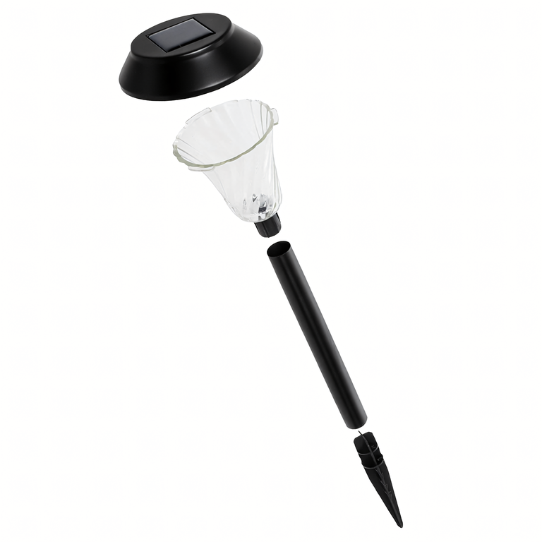 Zestaw Lamp Lampy Ogrodowe Solarne Wbijane Wodoodporne 41cm Zewnętrzne 6szt. (3)