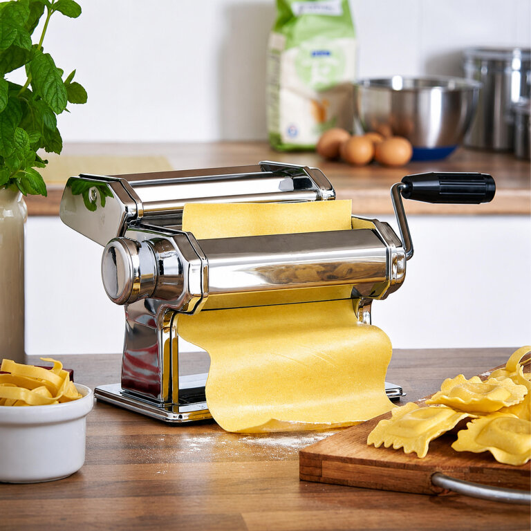 288 x Maszynka Krajarka do Makaronów Ciasta Pierogów Lasagne 3w1 Stalowa Ręczna  (11)