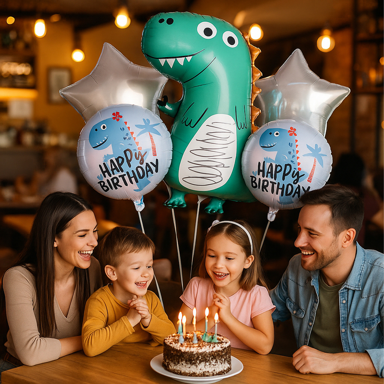 Zestaw Balonów Urodzinowych Dinozaur na Urodziny Urodzinowe Przyjęcia 5 szt (8)
