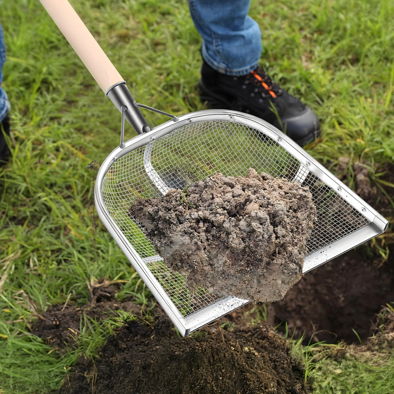 200x Sito Filtrujące Łopata Ogrodowa Ogrodnicza do Przesiewania Gleby Nasion (13)