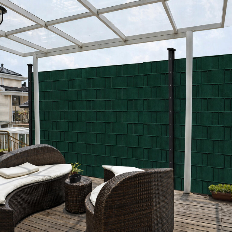 4 x Taśma Ogrodzeniowa 19cm x 35m Osłona Panelowa na Ogrodzenie Płot UV Zielona (10)