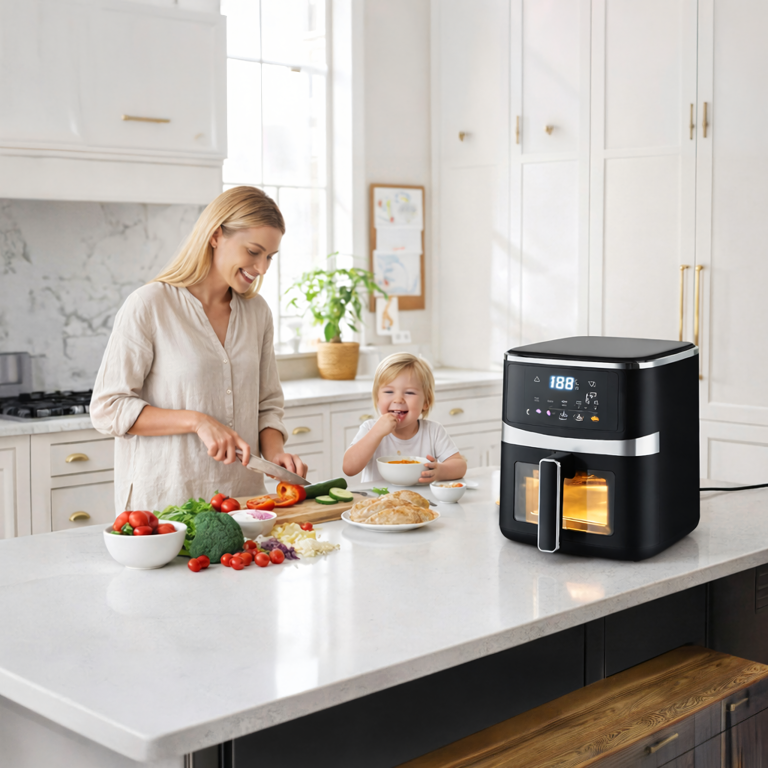 Frytkownica Beztłuszczowa Air Fryer 5L Frytownica 1500W 8 Programów Mocna (14)