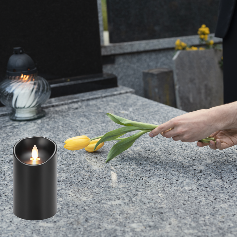 120x  Wkład do Zniczy Świeczka na Baterie Świeca Led 15 cm Efekt Płomienia  (15)