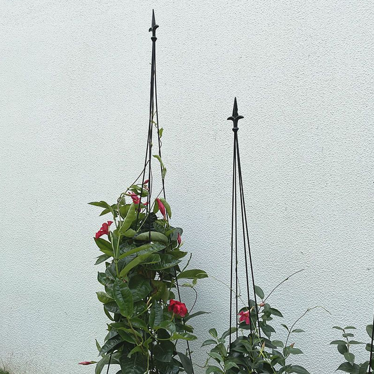 12x Podpora Pergola Ogrodowa Tarasowa na KWiaty Stojak Metalowy Roślin 150 cm (7)