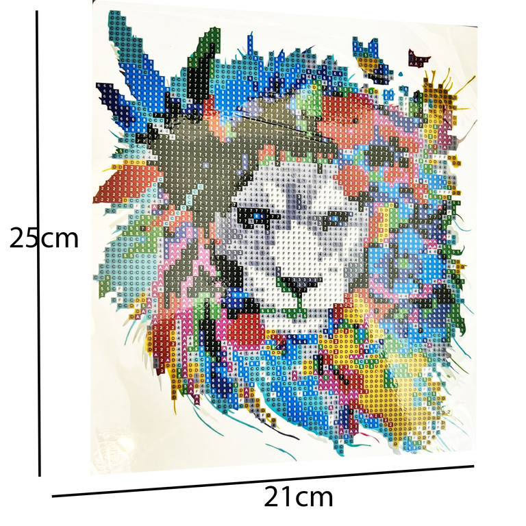 DIAMOND PAINTING HAFT DIAMENTOWY MOZAIKA ZESTAW SZTALUGA 21x25cm DLA DZIECI (4)