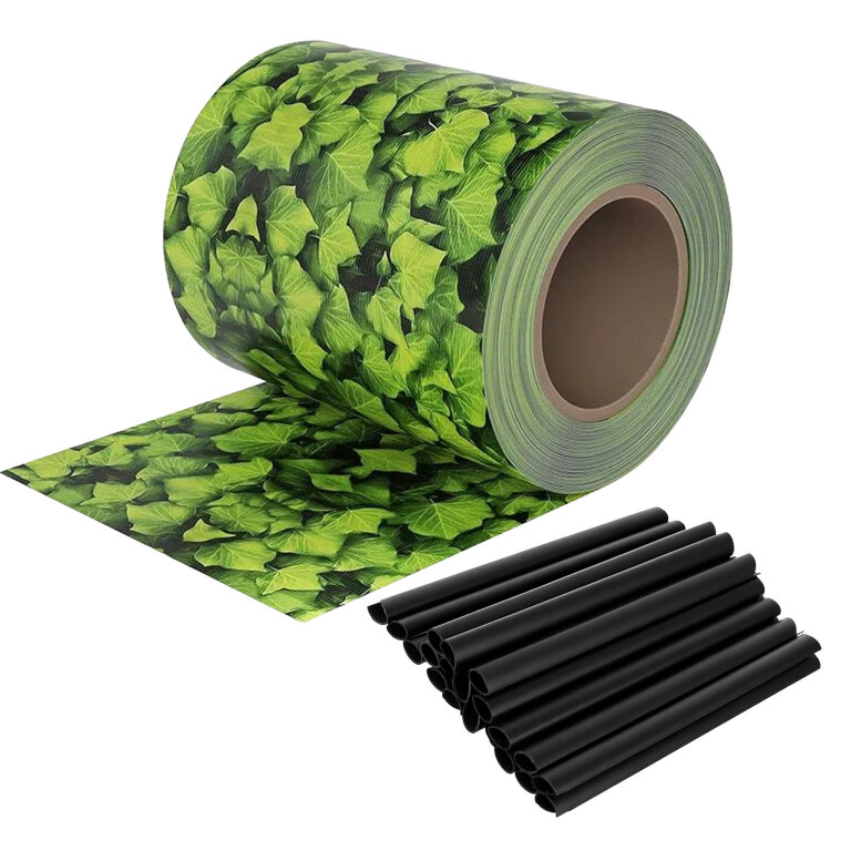 4 x Taśma Ogrodzeniowa 19cm x 35m Osłona Panelowa na Ogrodzenie Płot UV Liście (9)