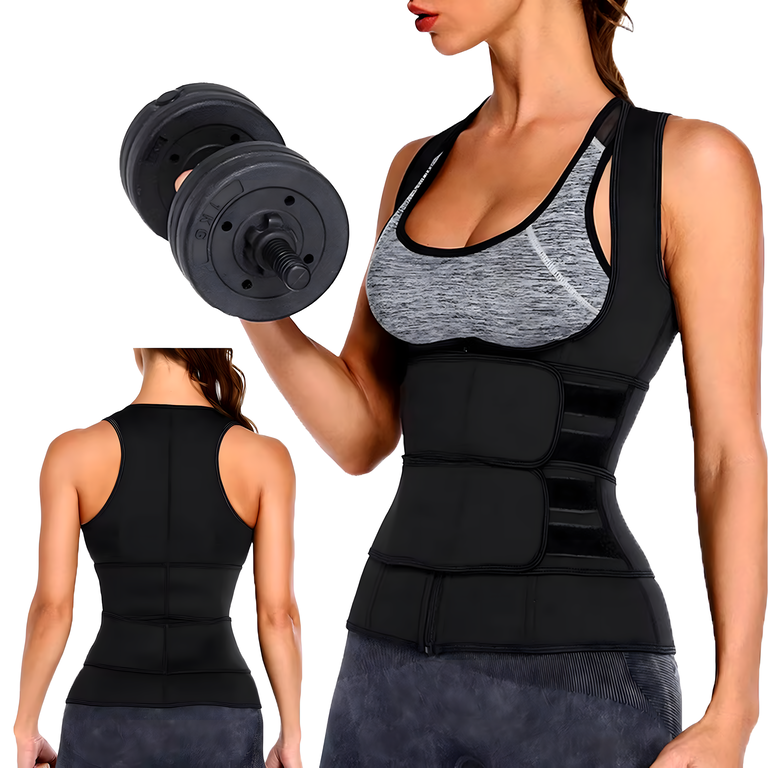 KAMIZELKA NEOPRENOWA FITNESS DAMSKA ODCHUDZAJĄCA SPORTOWA TRENINGOWA S  (15)