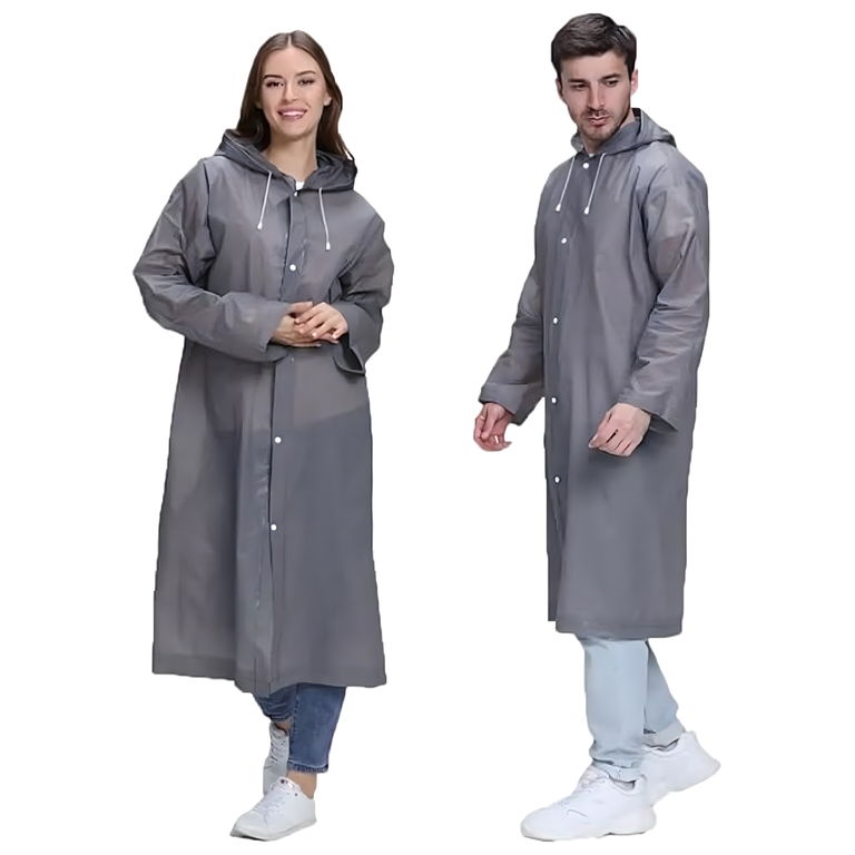 Ponczo Płaszcz Poncho Peleryna Przeciwdeszczowa z Kapturem Ryby Rower Uniwersalne Grube 140g (1)