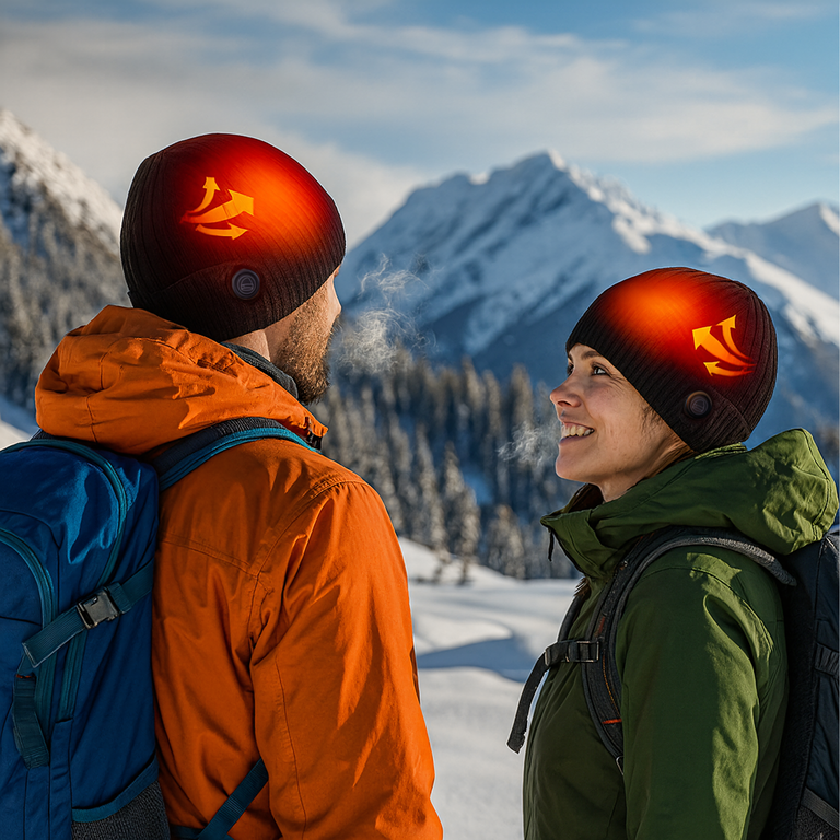 Czapka Grzewcza Beanie Ogrzewana Zimowa Ciepła Elektryczna + Powerbank (16)