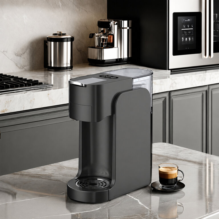 Ekspres do Kawy Kapsułkowy na Kapsułki 1450W Domowy Kuchenny 3,5 Bar Czarny (11)
