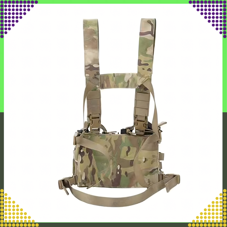 Kamizelka Taktyczna Wosjkowa Ochronna Molle Lekka Airsoft Zasobnik Asg (5)