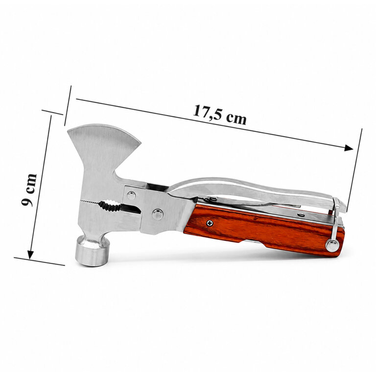 Narzędzie Wielofunkcyjne Multitool Scyzoryk Piła Młotek Siekiera Etui Stal (6)