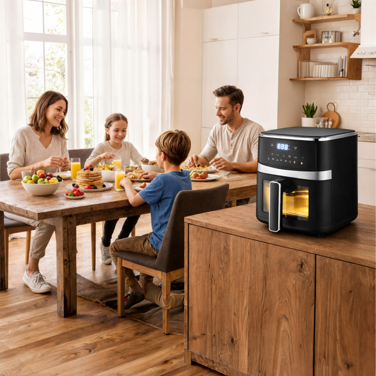 Frytkownica Beztłuszczowa Air Fryer 5L Frytownica 1500W 8 Programów Mocna (13)