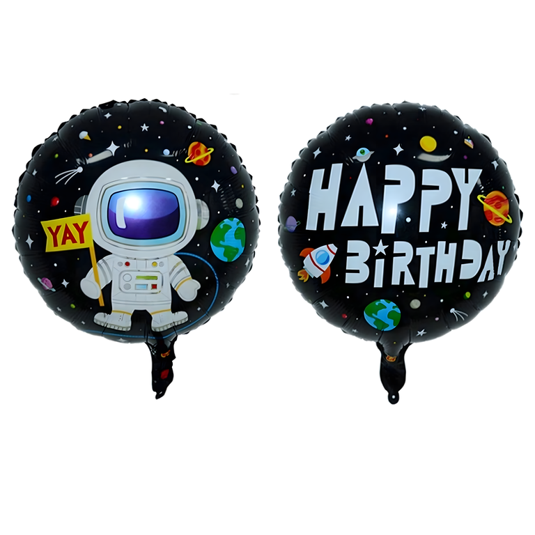 Zestaw Balonów Foliowych na Urodziny Kosmos Astronauta Gwiazdy 5 szt  (8)