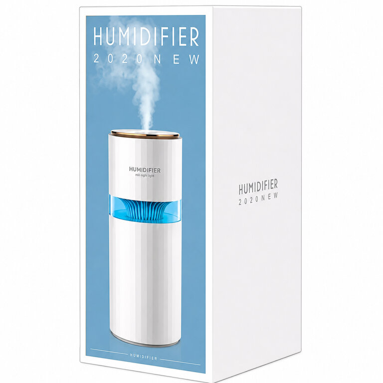 Nawilżacz Powietrza Dyfuzor do Samochodu z Lampką Podświetleniem Led 400ml  (5)