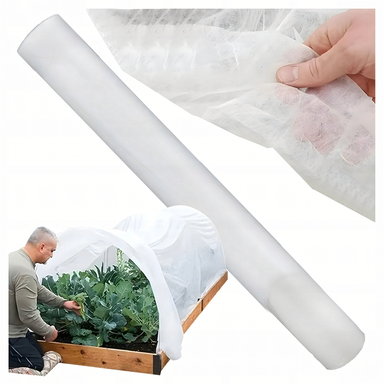 Agrowłóknina Agrotkanina Zimowa Okryciowa 1x15m 90g Biała Otulina Ochronna (1)