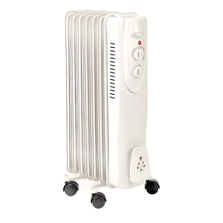 Grzejnik Olejowy Elektryczny Termostat Energooszczędny 1500W 7 Żebrowy Duży (3)