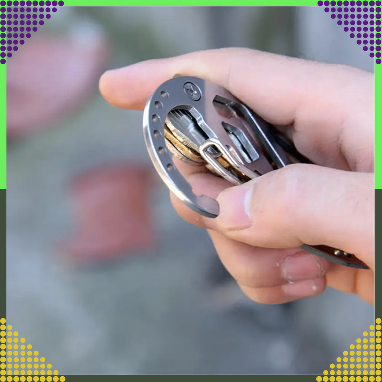 Brelok Breloczek Karabińczyk do Kluczy Wielofunkcyjny Survival Multi-Tool (16)