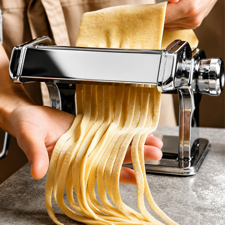 288 x Maszynka Krajarka do Makaronów Ciasta Pierogów Lasagne 3w1 Stalowa Ręczna  (13)