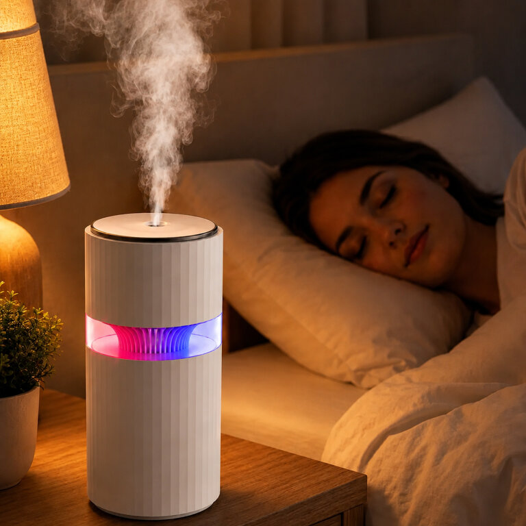 Nawilżacz Powietrza Dyfuzor do Samochodu z Lampką Podświetleniem Led 400ml  (12)