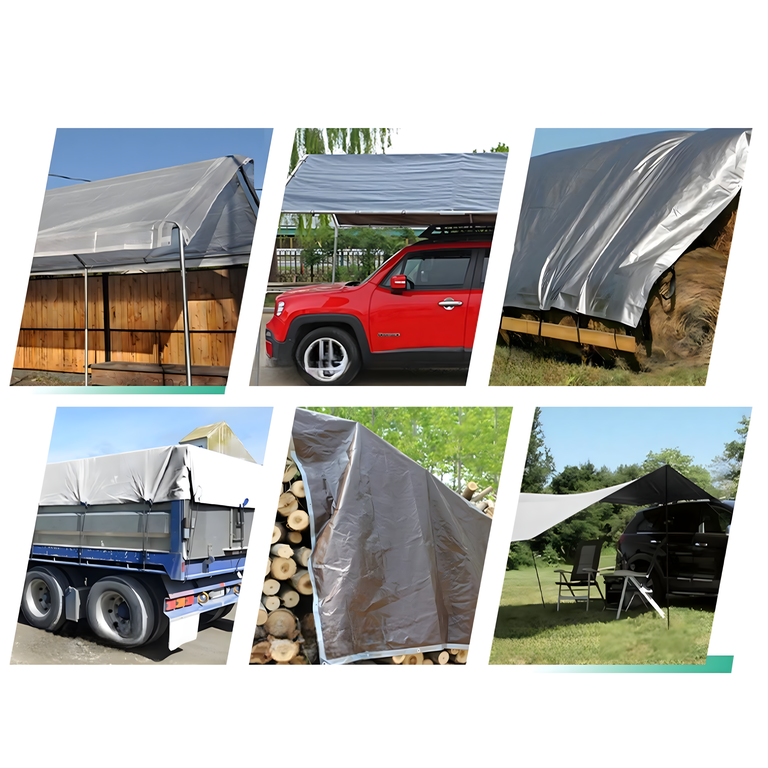 Plandeka Płachta Ochronna UV 4x5m 60g Okryciowa Mocna Uniwersalna (11)